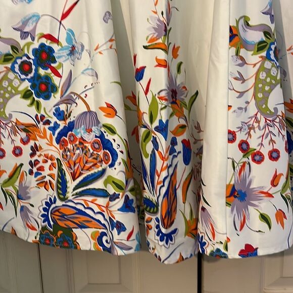 Vintage Petrune of Ithaca White Floral Circle Skirt New With Tags Large L Rare - Picture 7 of 16